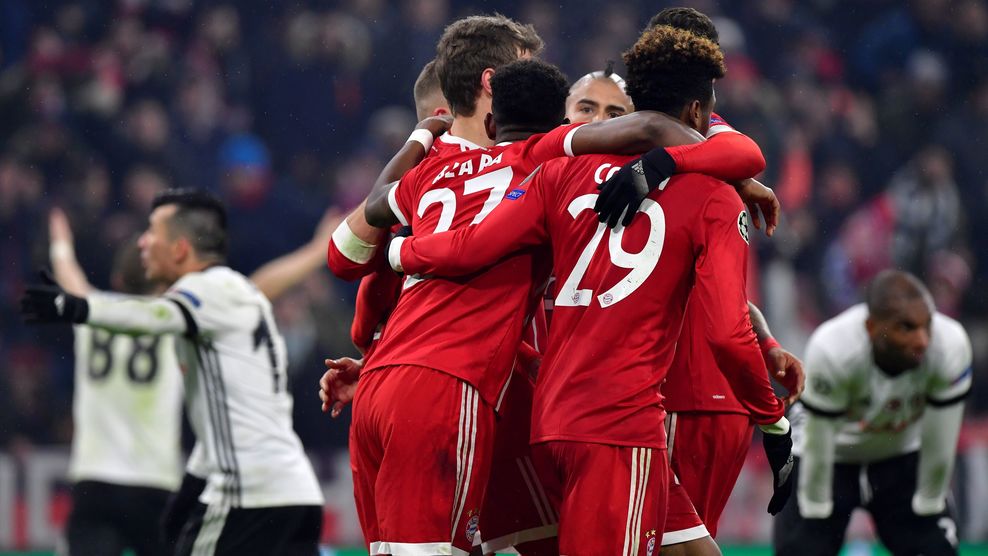 Champions League: Bayern aplastó al Besiktas en el Allianz Arena