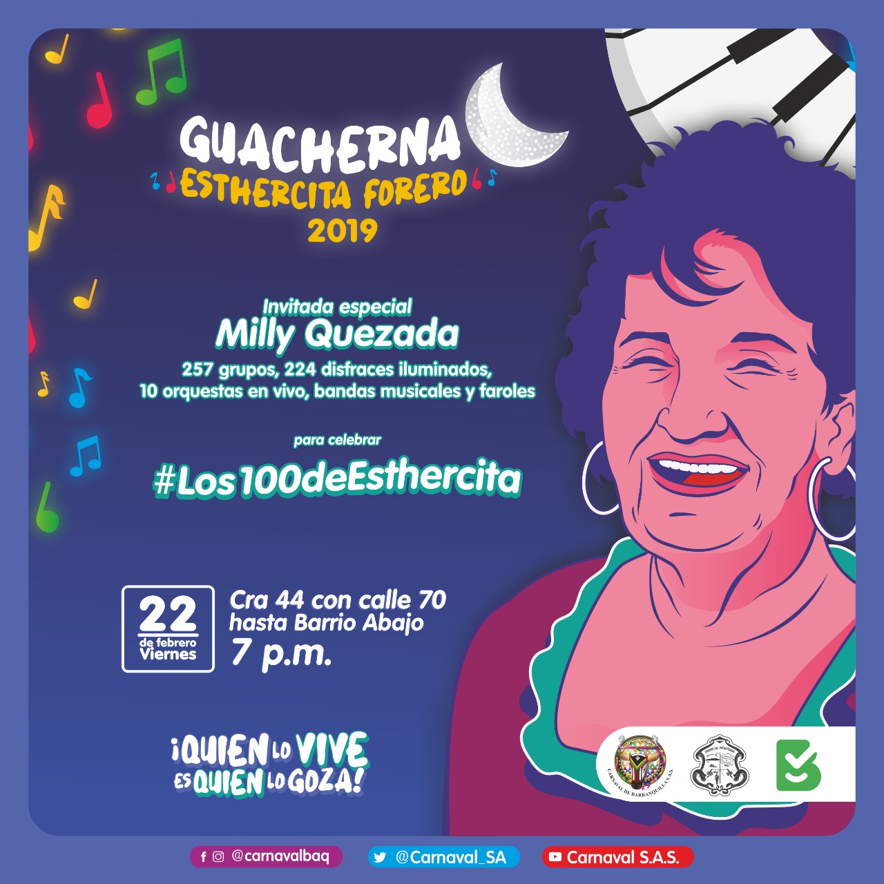 Guacherna al ritmo de las canciones de Esthercita Forero, ‘la novia de Barranquilla’