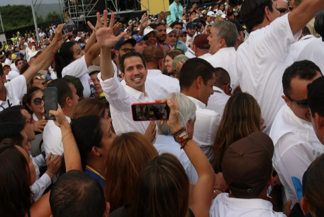 Guaidó llega al concierto «Venezuela Aid Live» en Cúcuta y se junta a Duque, Piñera, Abdo y Almagro