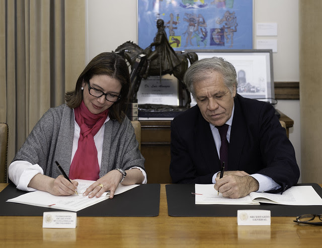 Colombia firma acuerdo para celebración de la Asamblea General de la OEA