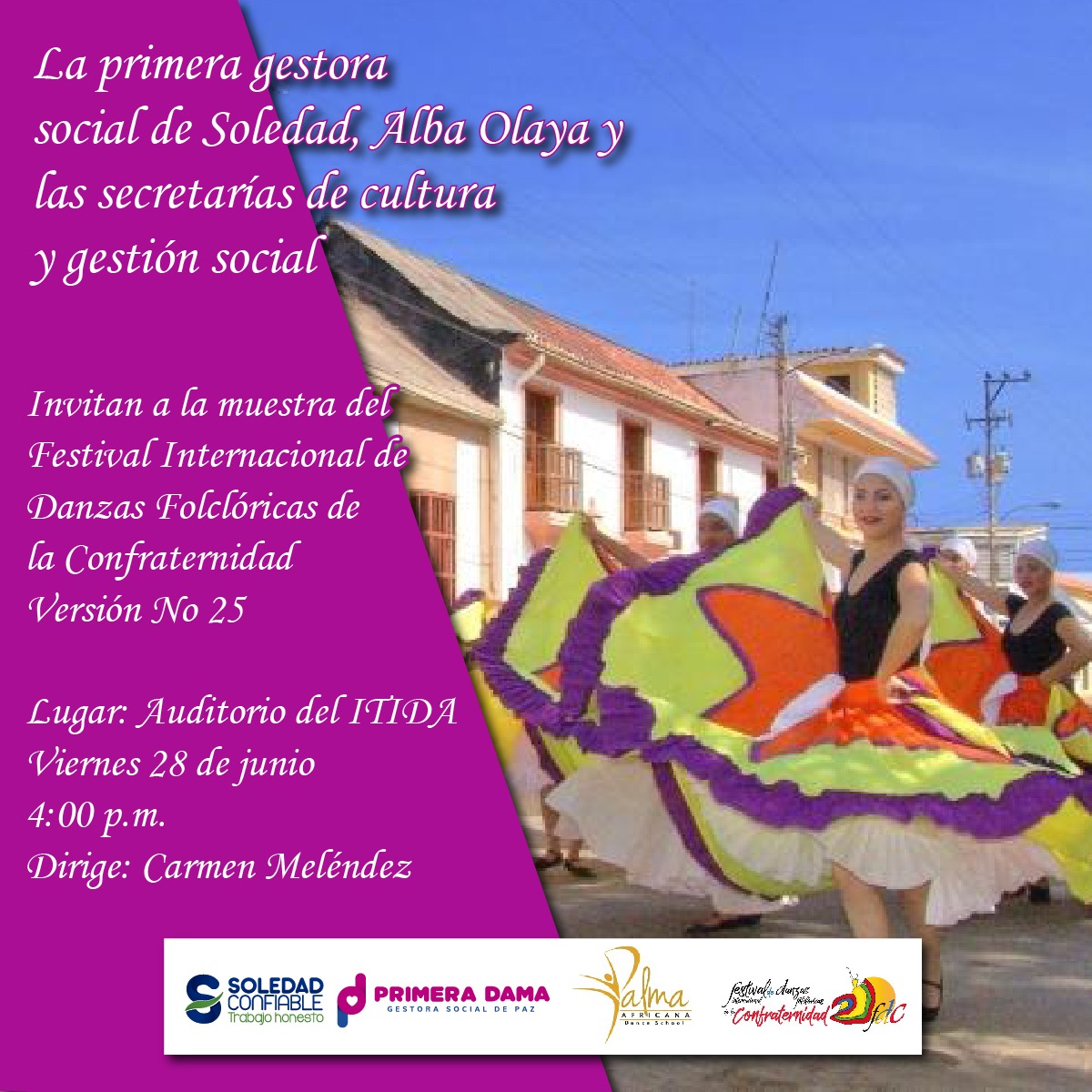 Festival de Danzas de la Confraternidad se presenta en Soledad