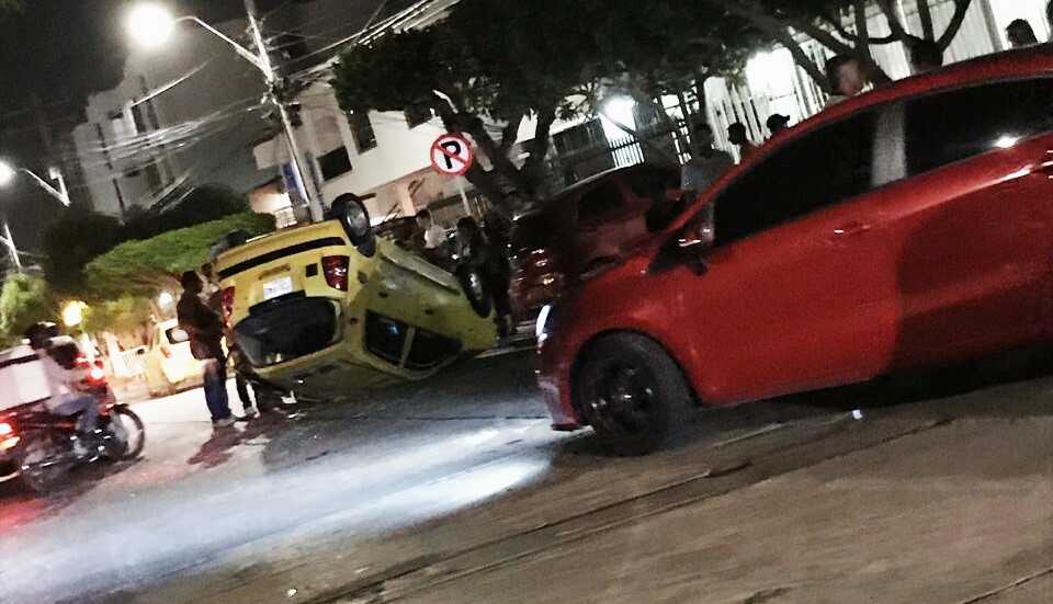 Accidente en el barrio las delicias en Barranquilla