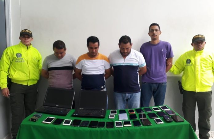 Cinco capturados y 40 celulares recuperados dejó operativo de la Policía en Fedecafé