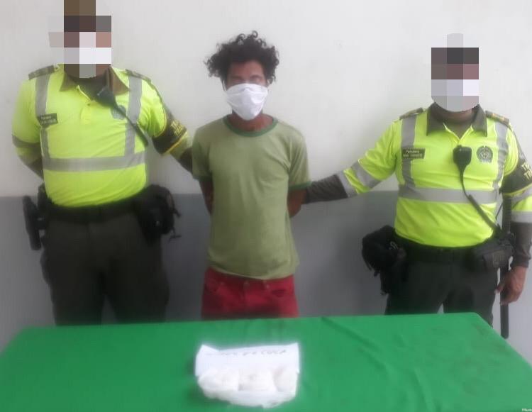 Policía de Barranquilla capturó a delincuente con 230 gramos de base de coca