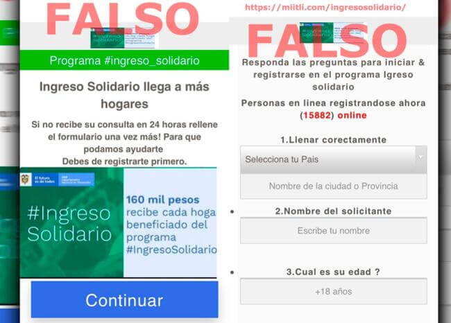 Alertan por falso formulario para robar datos en Ingreso Solidario