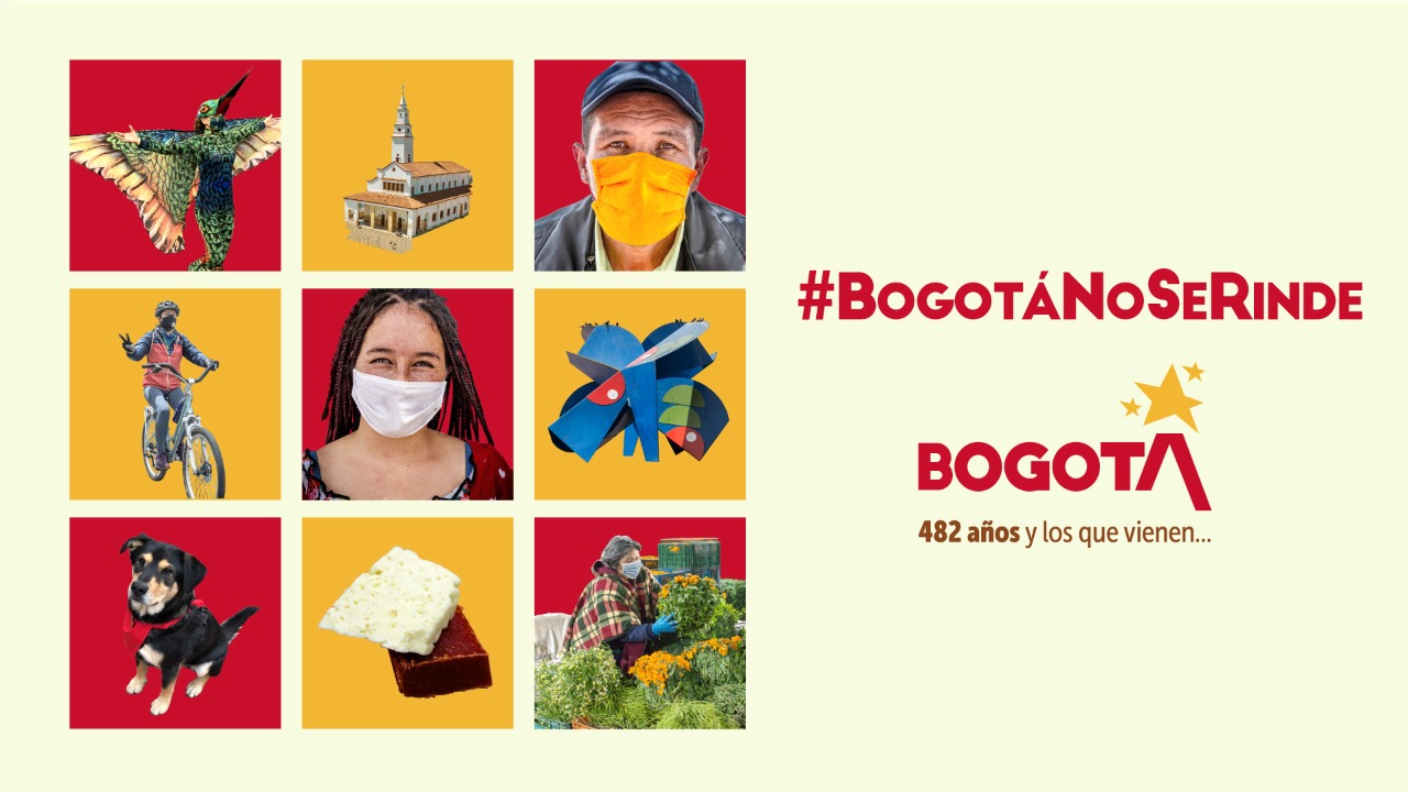 #BogotáNoSeRinde Este 6 de agosto, únete a conmemorar los 482 años de nuestra #Bogotá, la ciudad de todos los colombianos. @CulturaenBta