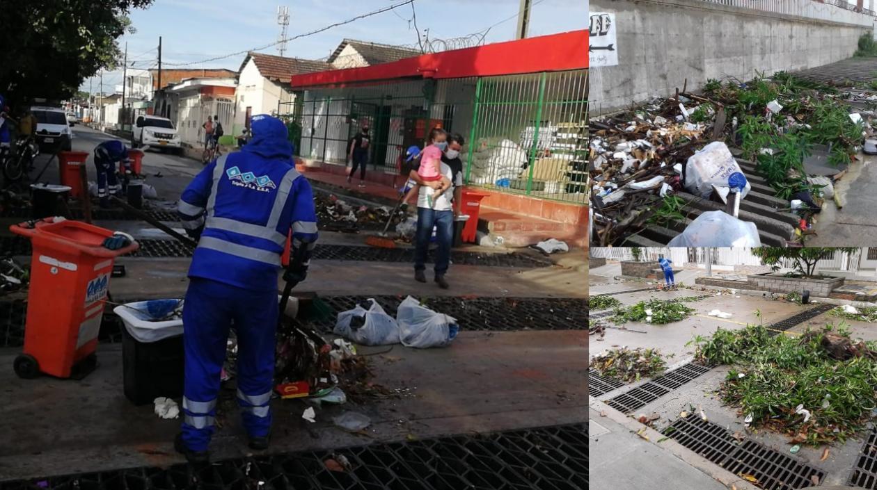 El ‘arroyo’ de basuras que recoge Triple A después de las lluvias en Barranquilla