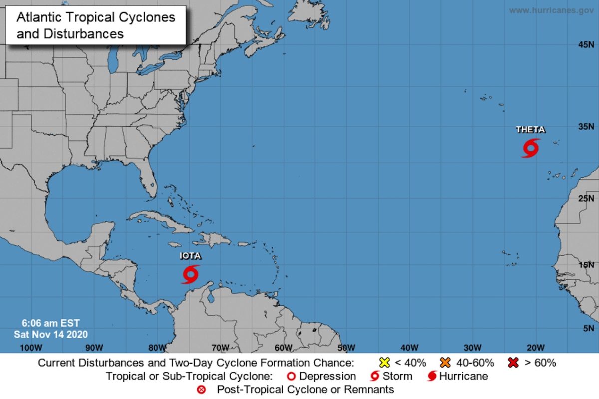 Lluvias en el litoral Caribe están relacionadas con las «bandas nubosas de la tormenta tropical Iota»