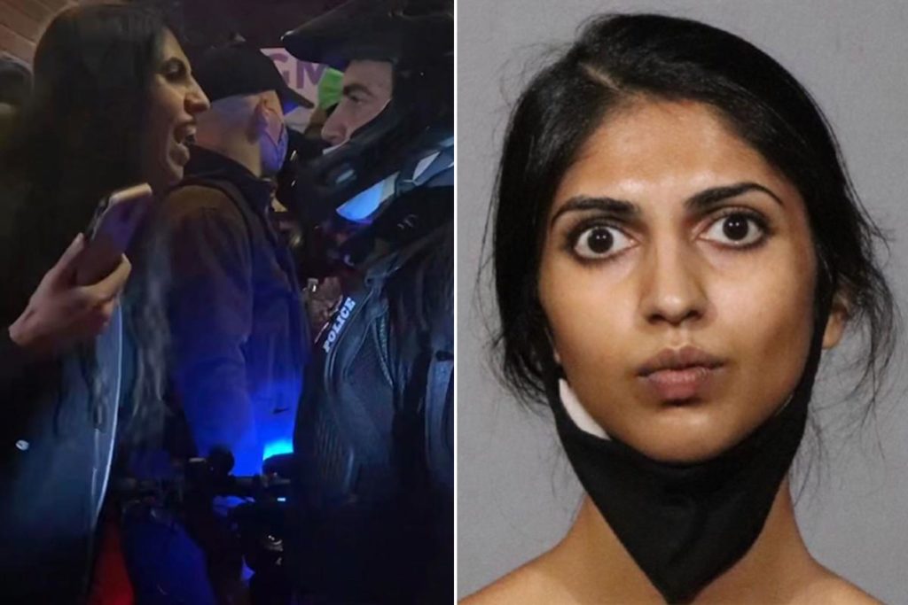 Capturan a mujer por escupir a un policía durante protestas en New York