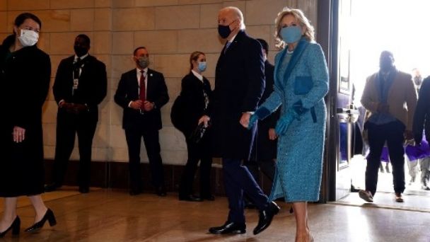 Biden llega al capitolio para jurar como presidente de E.E.U.U.