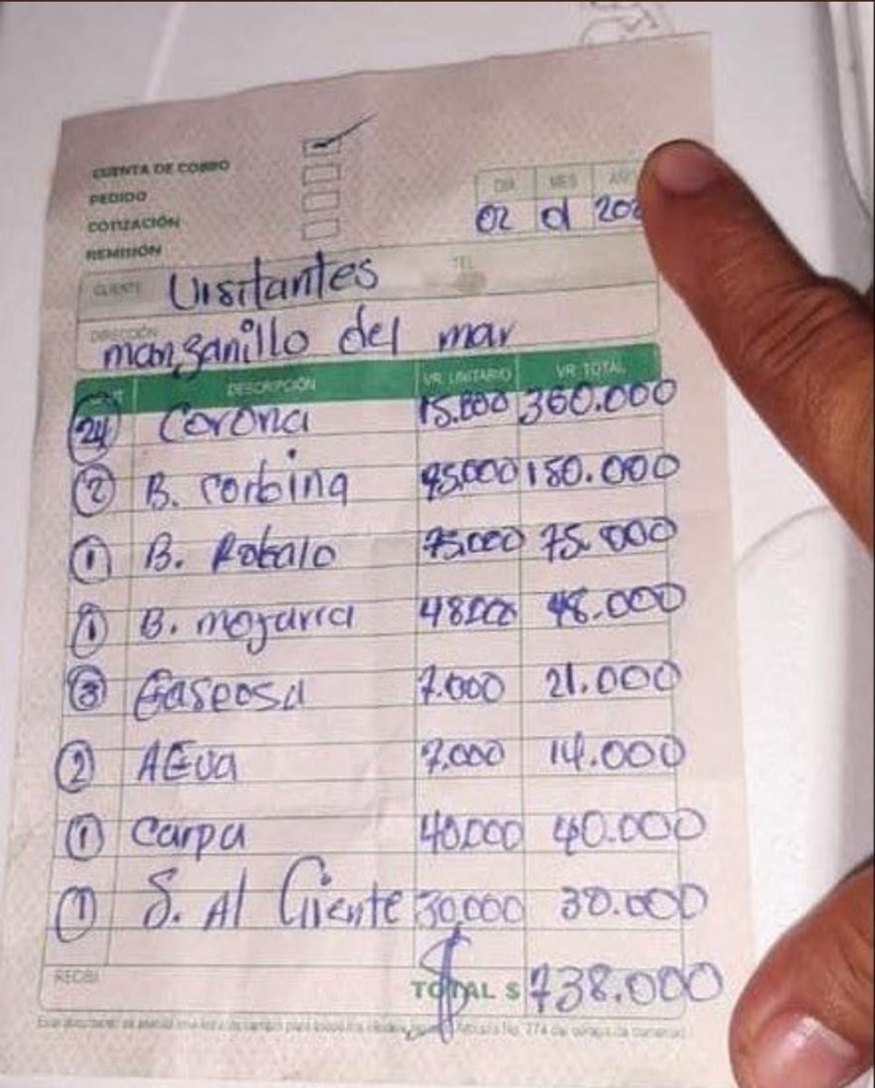 Familia denuncia estafa en cartagena: les cobraron $738.000 pesos por una comida