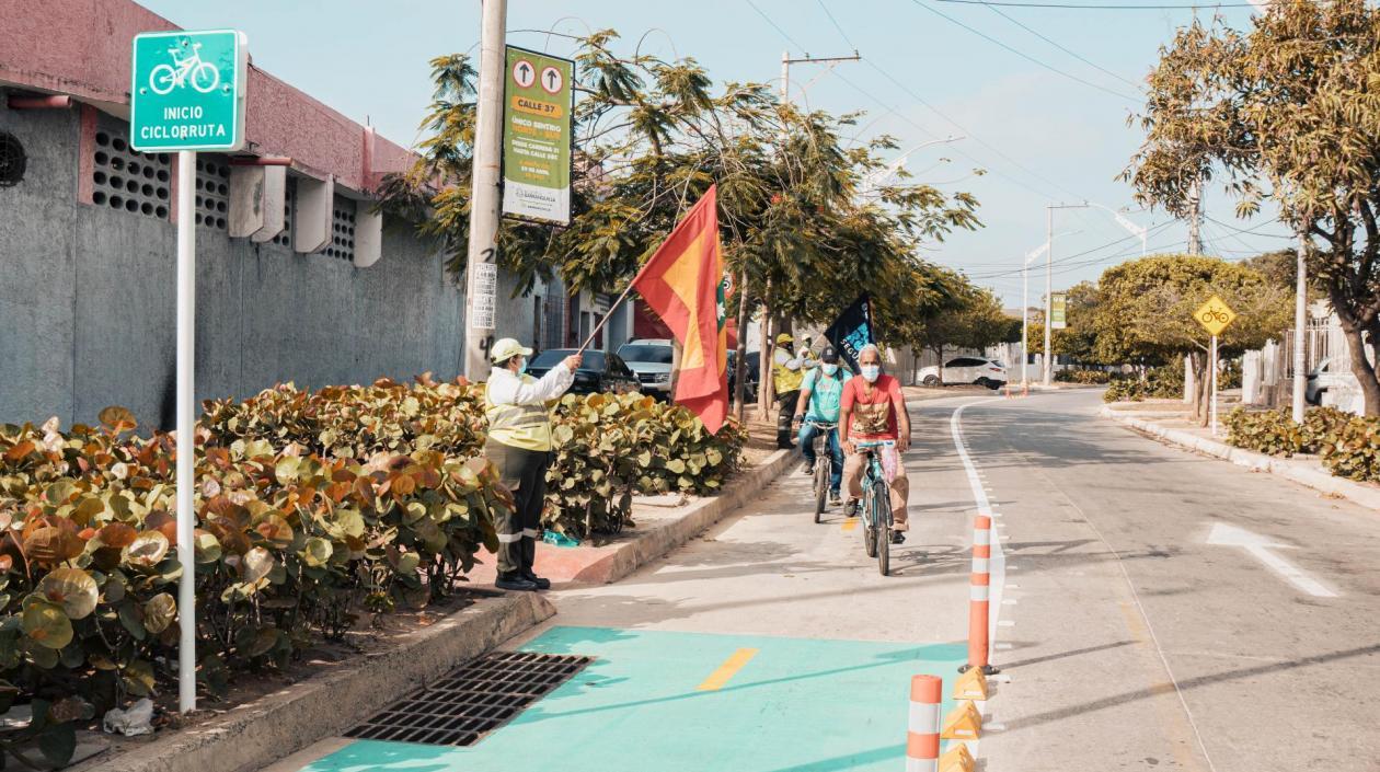 @alcaldiabquilla habilitó 6 kms de ciclorrutas en el barrio San José con 8 tramos nuevos