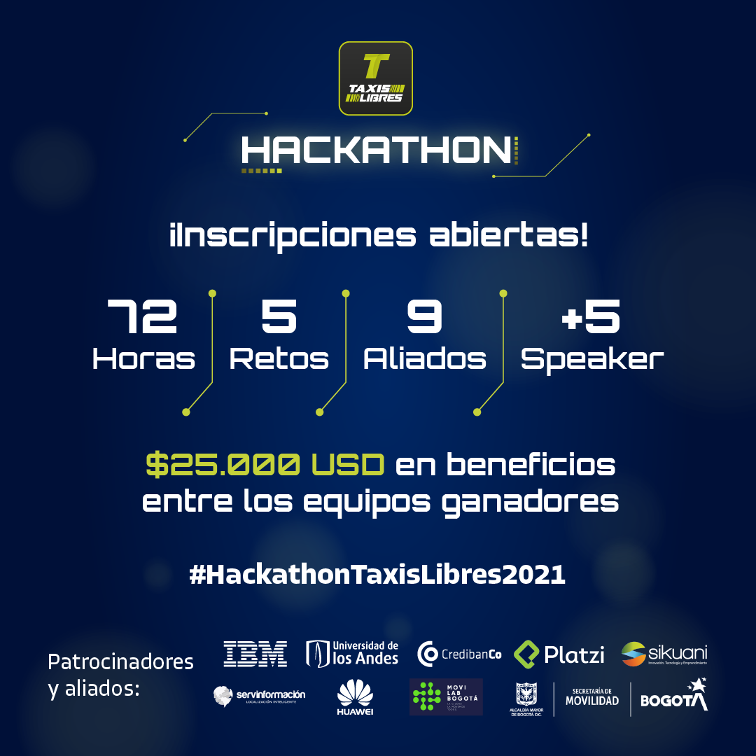 Hackathon Taxis Libres: el evento que apoyará a talento humano en Colombia