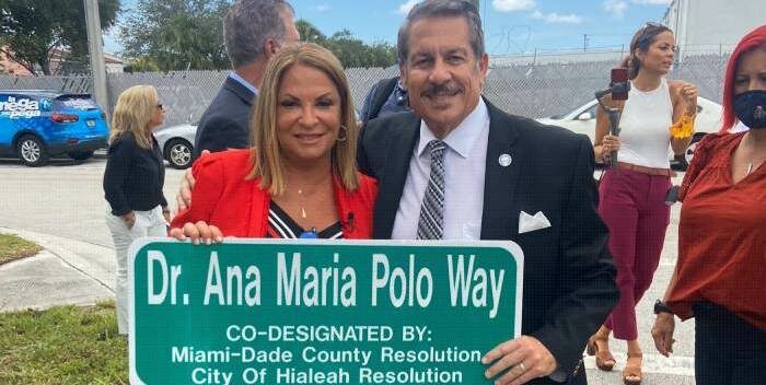 Inauguran calle en Miami con el nombre de la Dra «Ana María Polo»