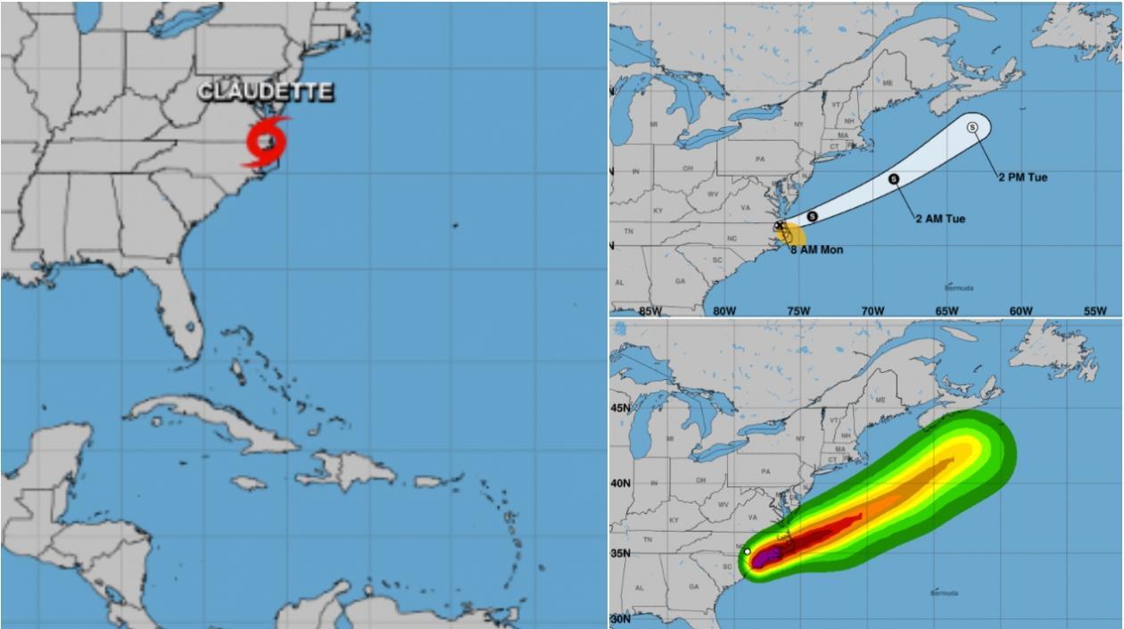 Claudette, tercera tormenta tropical, avanza con viento y lluvia hacia el Atlántico