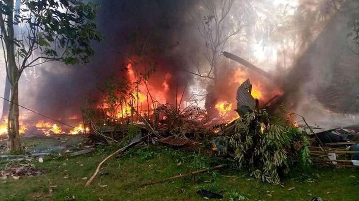 Avión militar se accidentó en Filipinas: 50 son los muertos