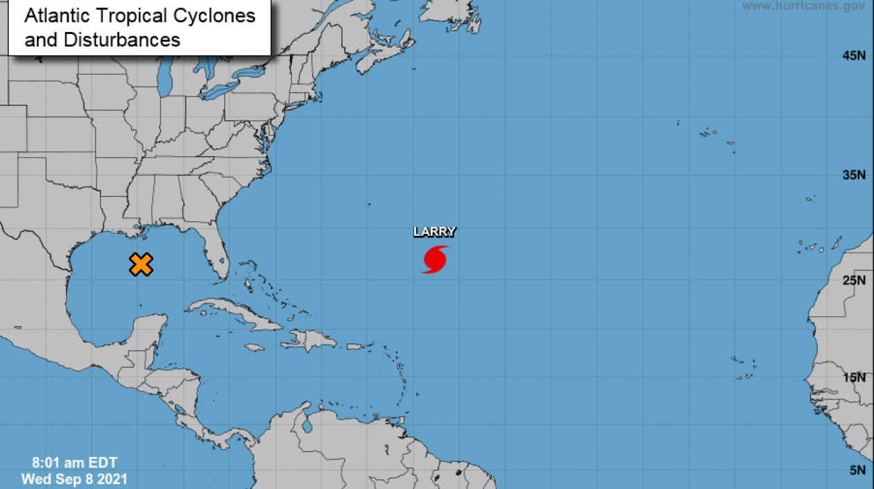 Huracán ‘Larry’ mantiene la fuerza por el Atlántico, con vientos de 185 km por hora