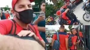Plantel del Junior llegó al aeropuerto Ernesto Cortissoz en mototaxis debido a los bloqueos