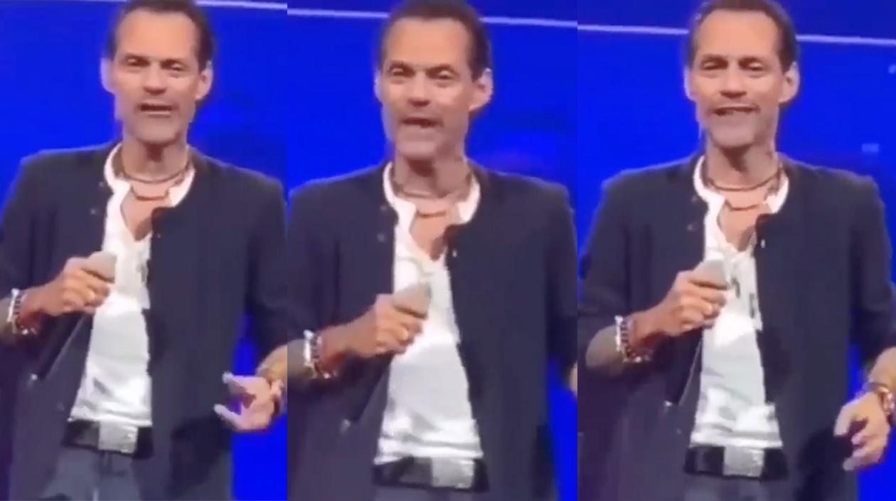 Video de Marc Anthony realizando extraños gestos faciales ha llamado la atención de los internautas