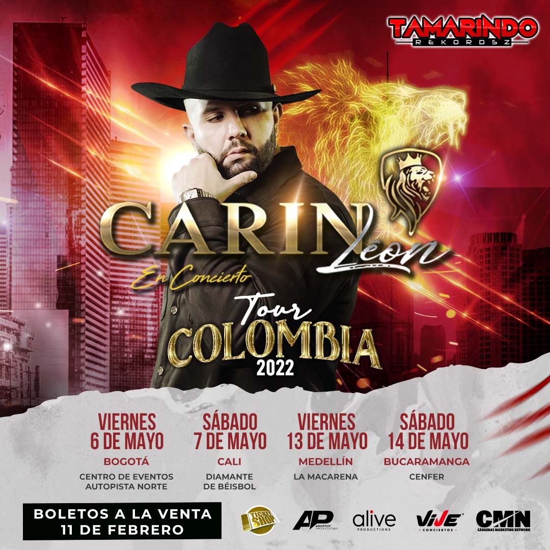 Carin león anuncia su ‘tour por Colombia 2022’