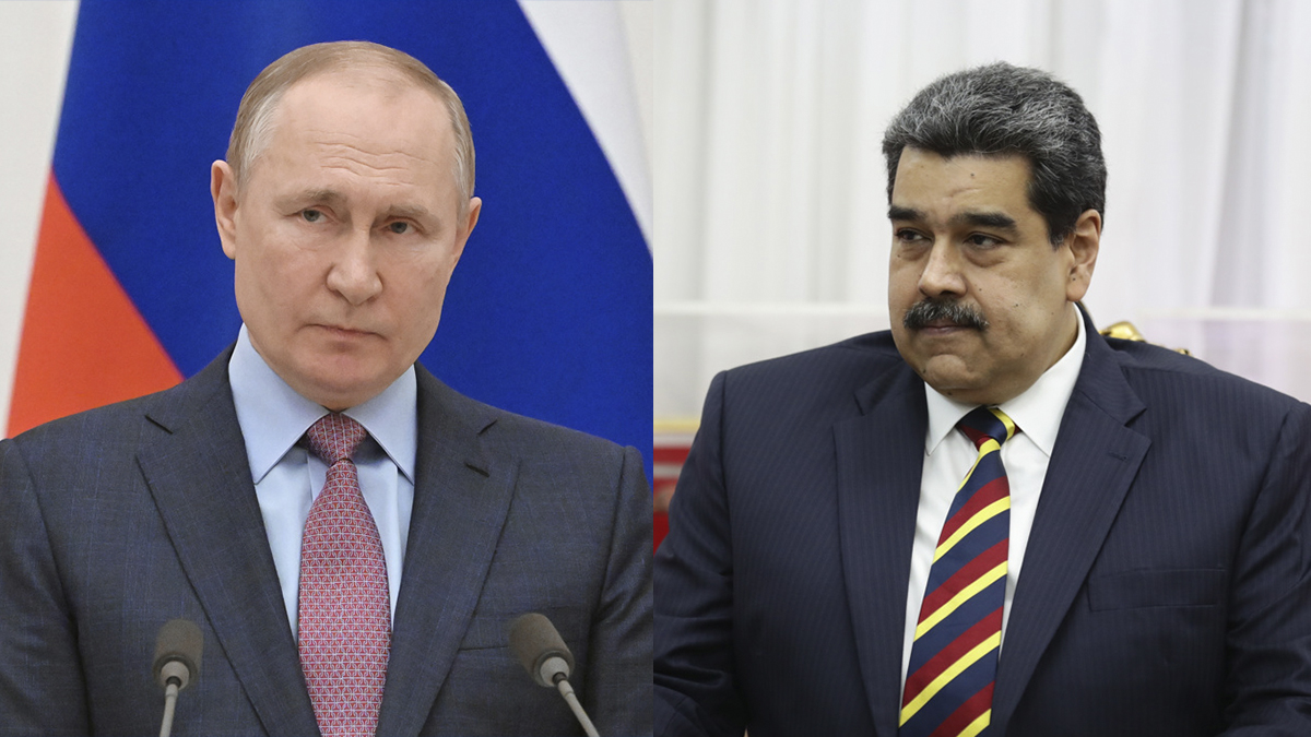 Hacen propaganda electoral en Colombia con los rostros de Maduro y Putin