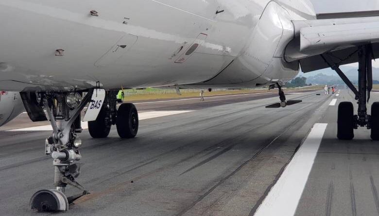 Emergencia en el aeropuerto de Rionegro por avión de Latam al que se le incendió una llanta