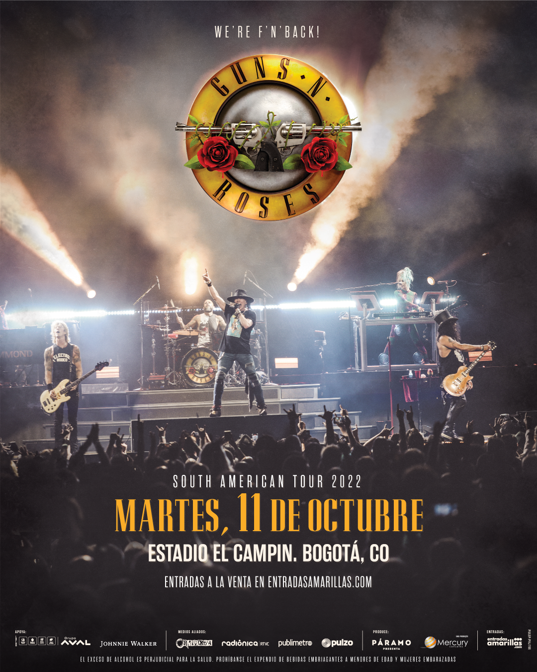 Guns N’ Roses se presenta en Bogotá