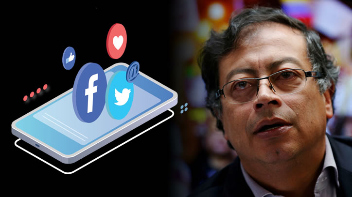 Gustavo Petro domina la disputa por la Presidencia colombiana en las redes sociales