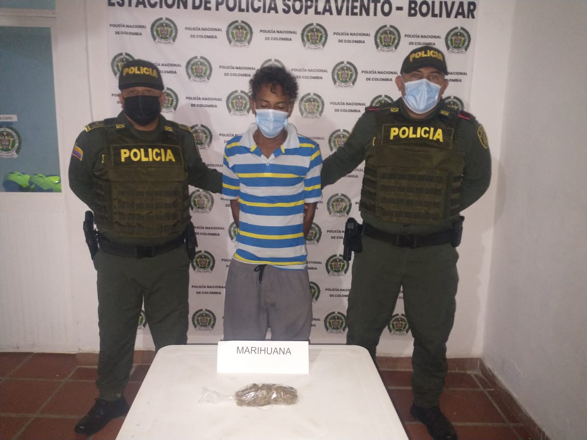 Policía captura a presunto expendedor de drogas en Bolívar