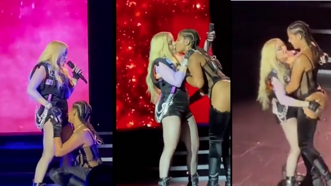 Madonna besa a Tokischa en pleno concierto