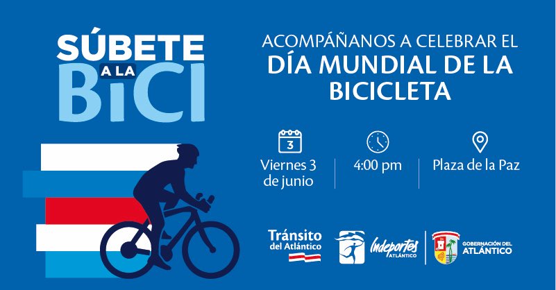 Gobierno del atlántico celebra hoy el dia mundial de la bicicleta con un evento en la plaza de la paz