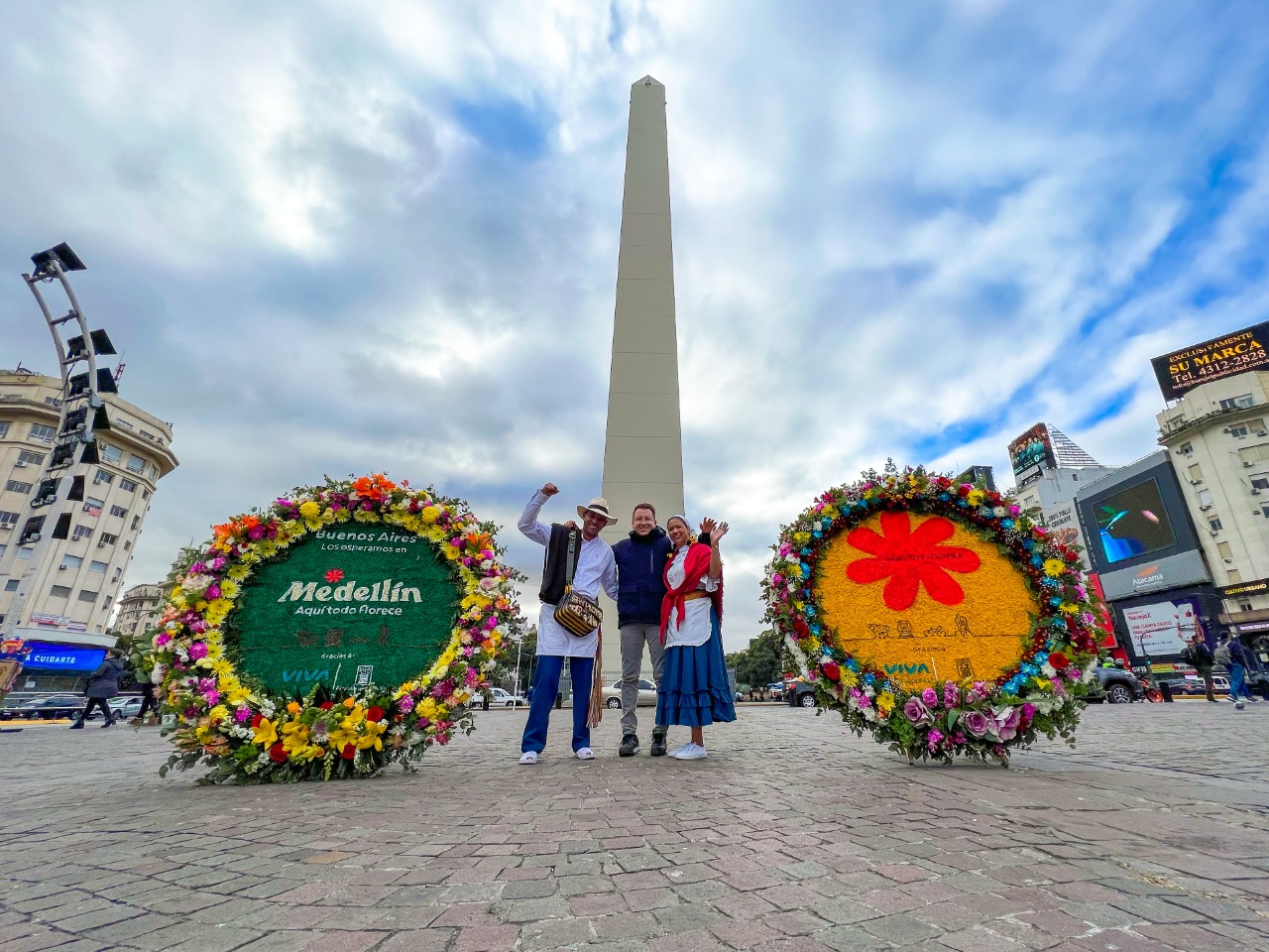 Silleteros de Medellín llegaron a Buenos Aires (Argentina) para promocionar la Feria de las Flores