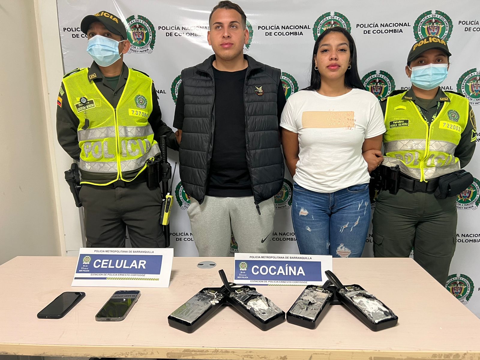 Capturan una pareja porque presuntamente intentó viajar con clorhidrato de cocaína  en el aeropuerto Ernesto Cortissoz