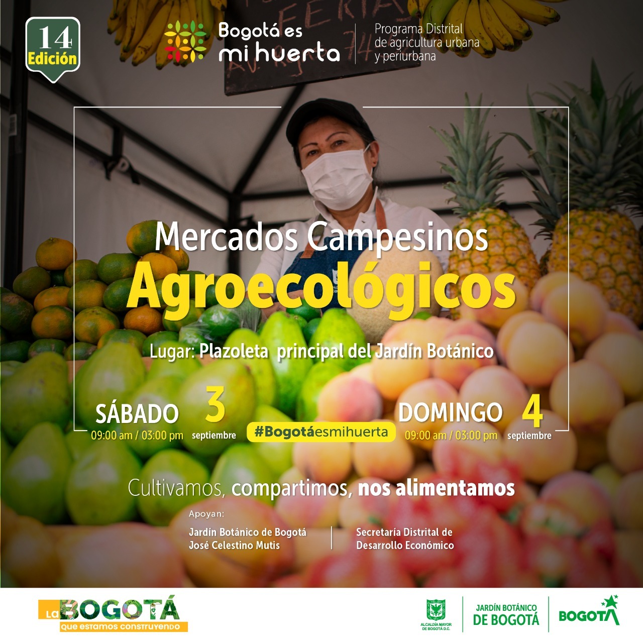 ¡Bogotá es mi Huerta!: Mercado campesino este fin de semana en el Jardín Botánico