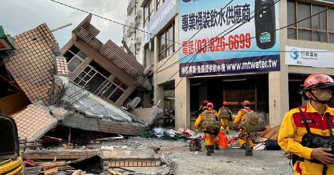 Terremoto de magnitud 6,8 sacude el sureste de Taiwán