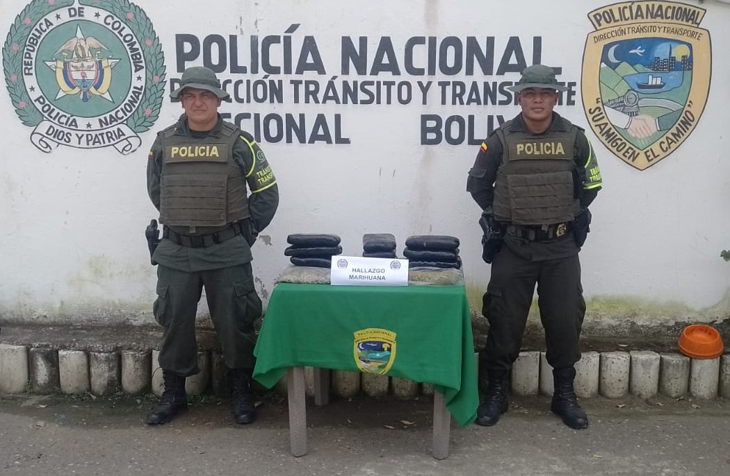 Autoridades incautan 22 kilos de estupefaciente que tenía como destino la ciudad de Cartagena