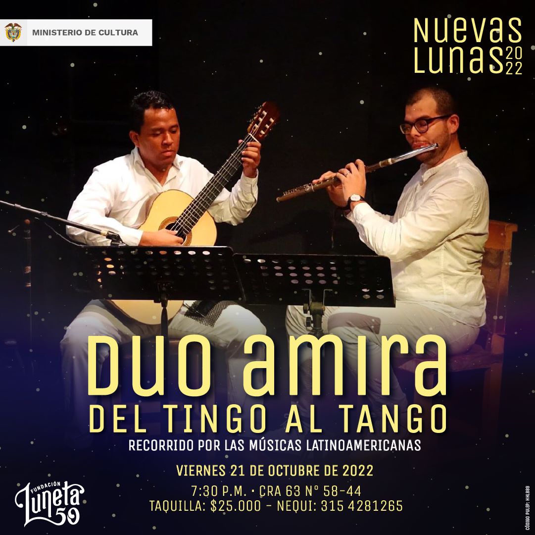 Concierto de flauta y guitarra en Luneta 50