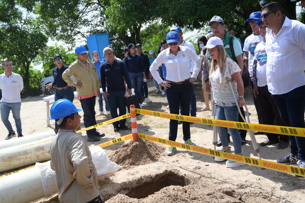 “En junio del próximo año, todo Polonuevo tendrá servicio de agua potable 24/7 gracias a una inversión de 35 mil millones”: Elsa Noguera