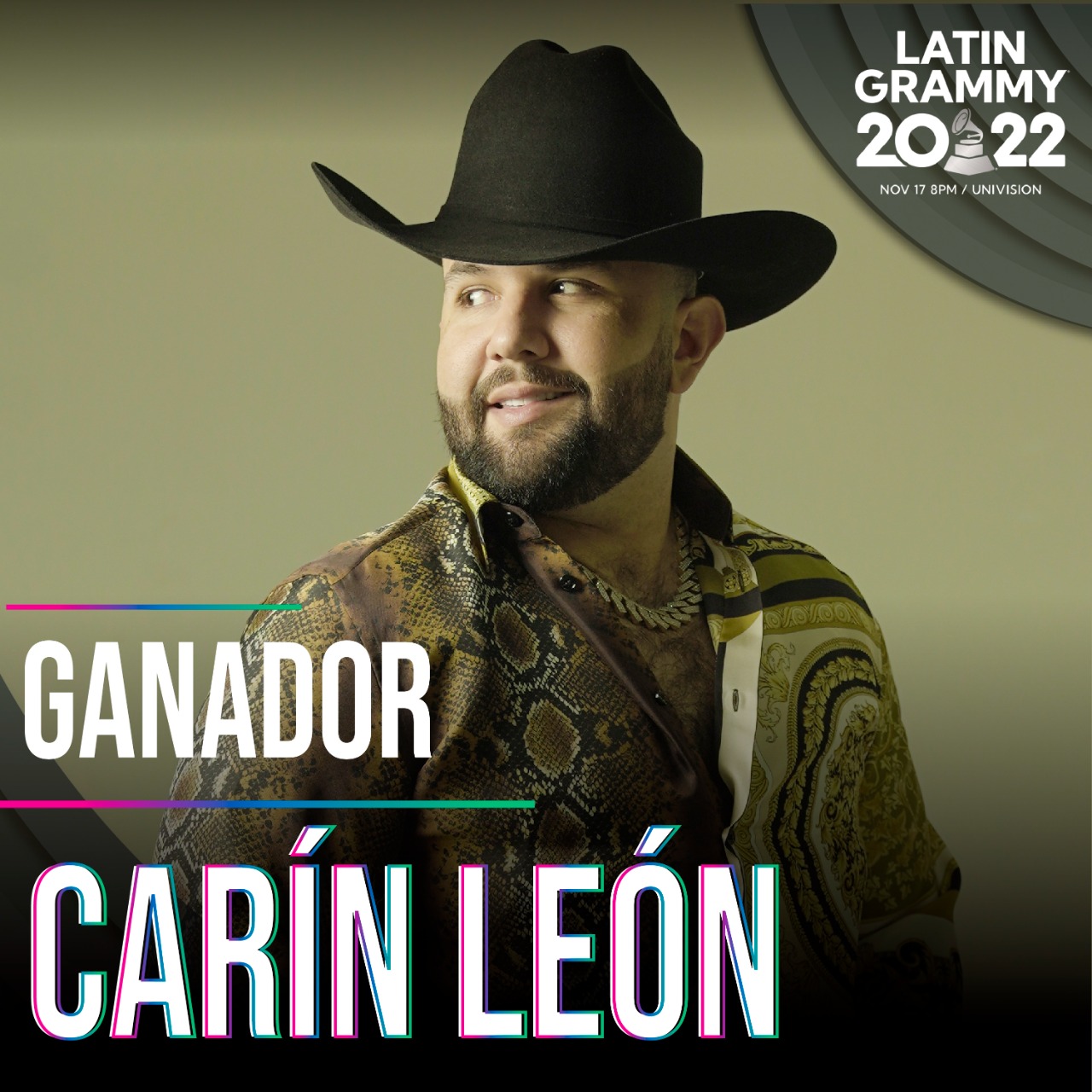 Carin León reafirma su posición de superestrella, ganando el Grammy Latino a ‘Mejor Canción Regional Mexicana’