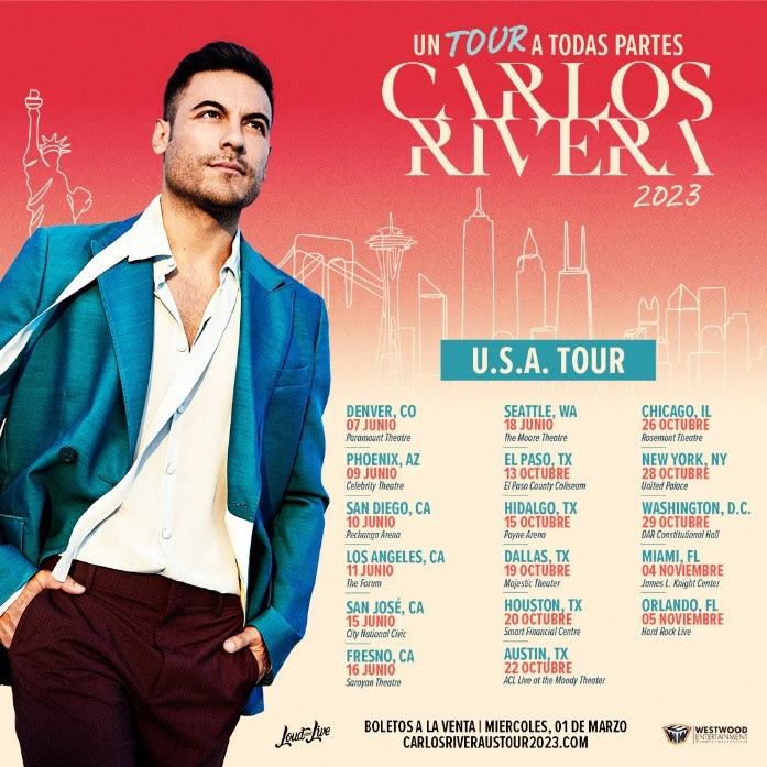 Nuevo tour de Carlos Rivera “Un Tour A Todas Partes”