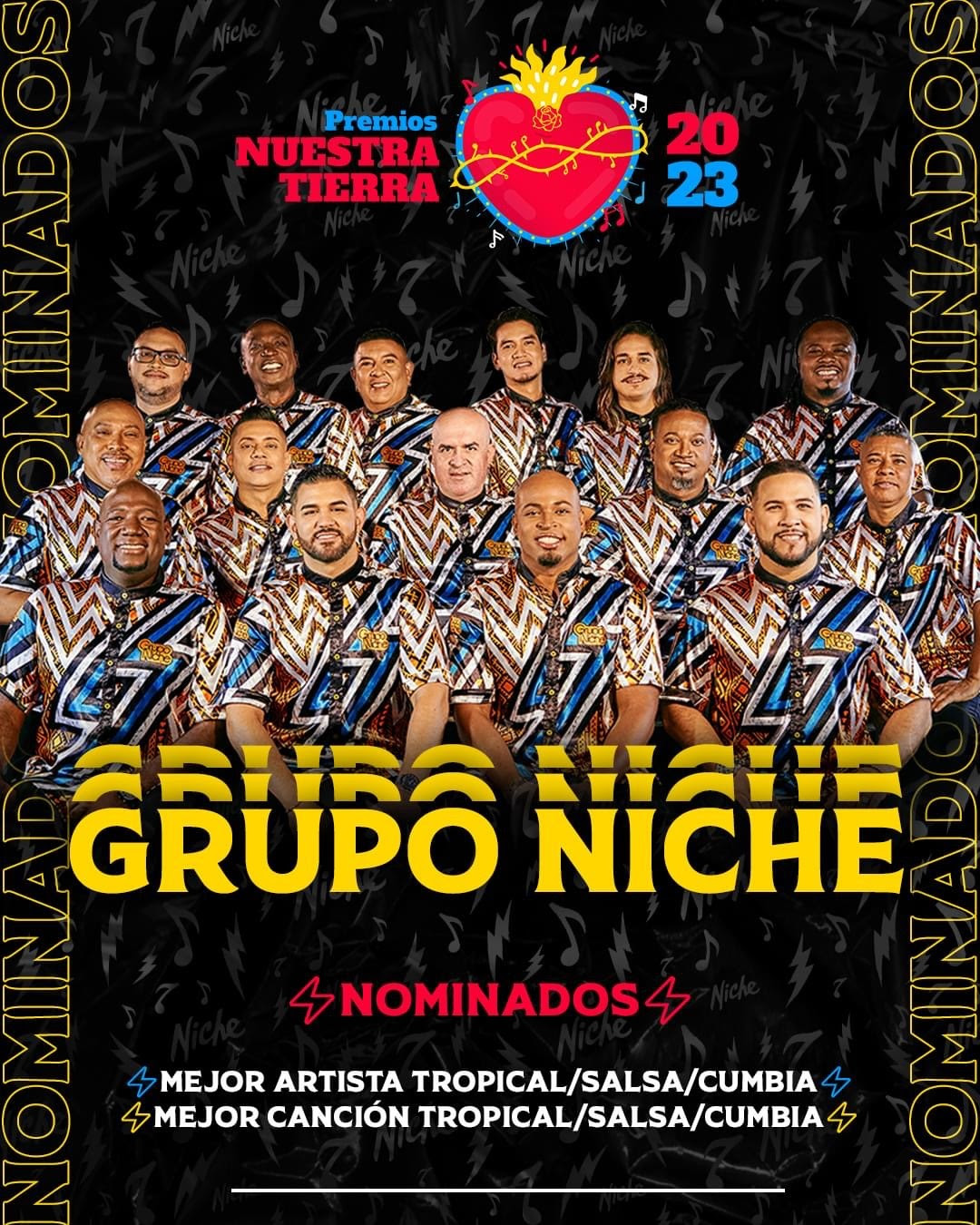 Grupo Niche es nominado a Premios Nuestra Tierra 2023