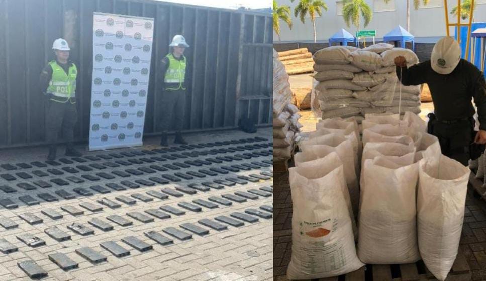 Incautan mas de 2 toneladas de cocaína en puertos de Barranquilla y Cartagena