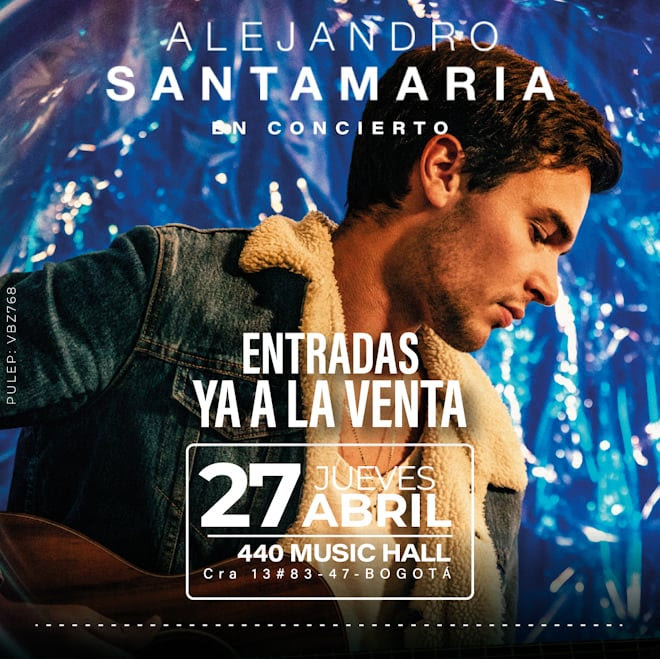 Alejandro Santamaría anuncia su concierto en Bogotá
