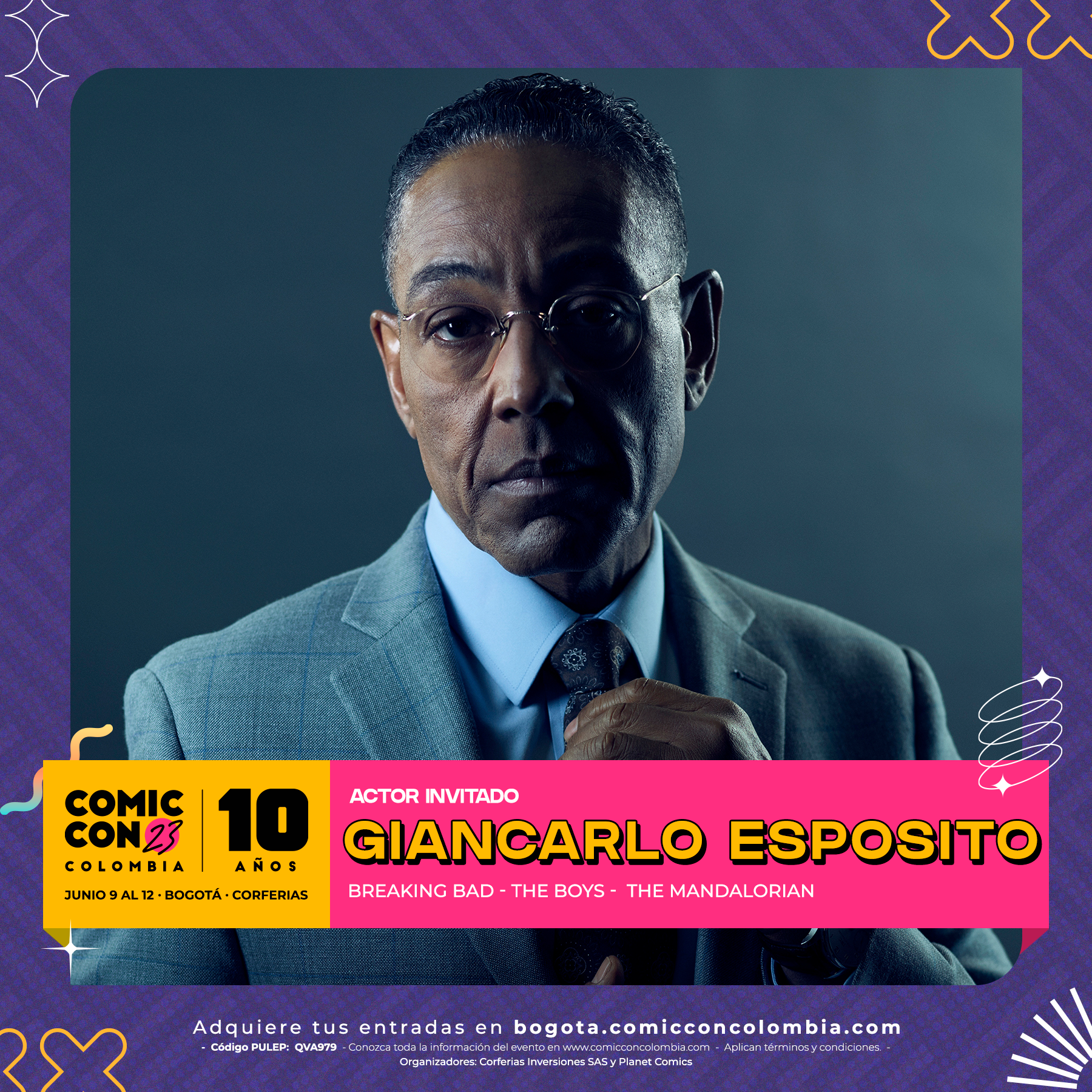 Giancarlo Esposito, confirmado para la Comic Con Colombia 2023
