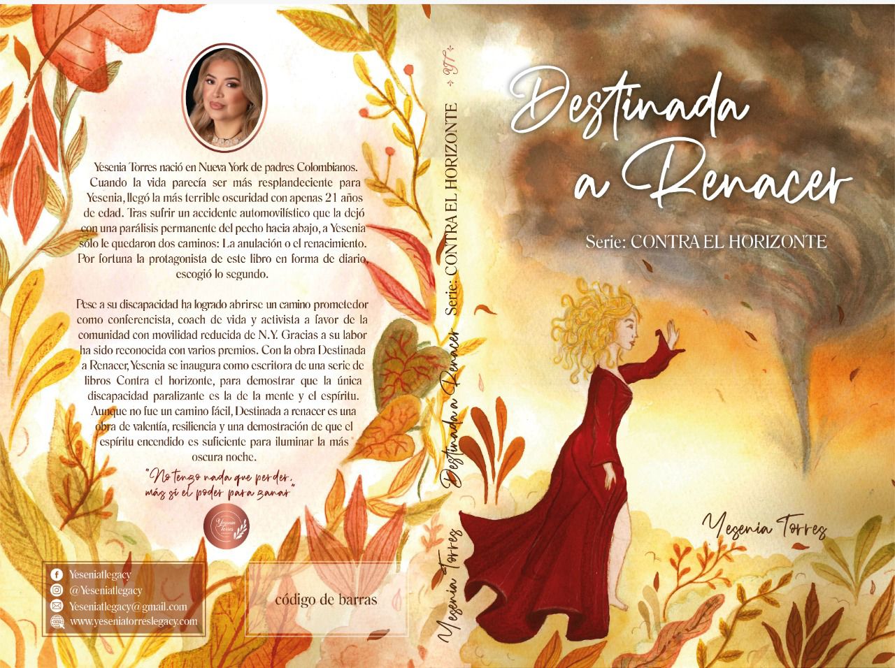 Yesenia Torres presenta su primer libro “DESTINADA A RENACER”