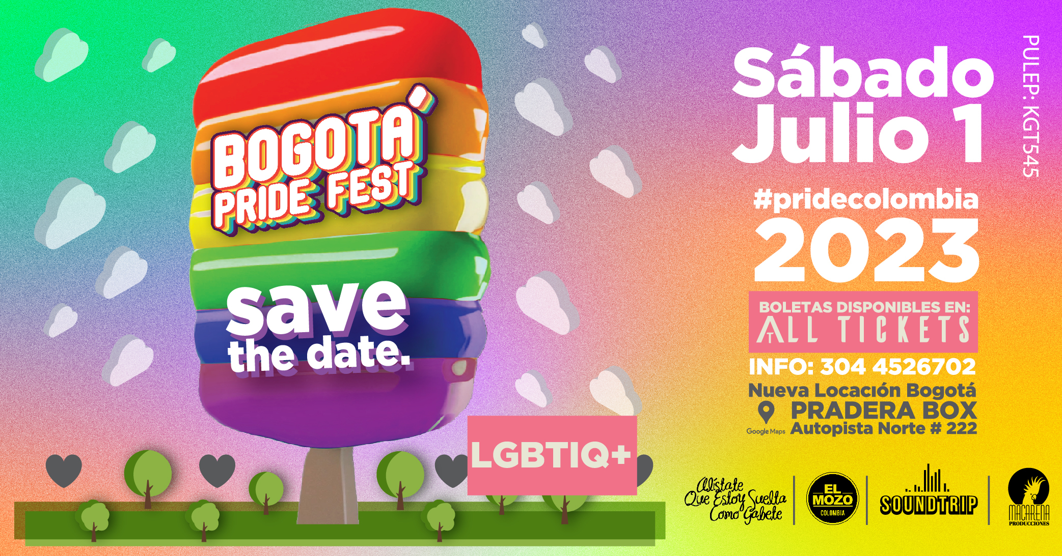 La capital se viste de colores para celebrar la tercera edición del ‘Bogotá Pride Fest’