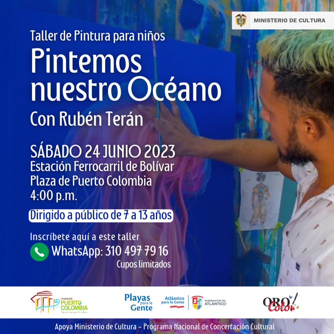 Taller: pintemos nuestro océano con Rubén Terán – @fpuertocolombia