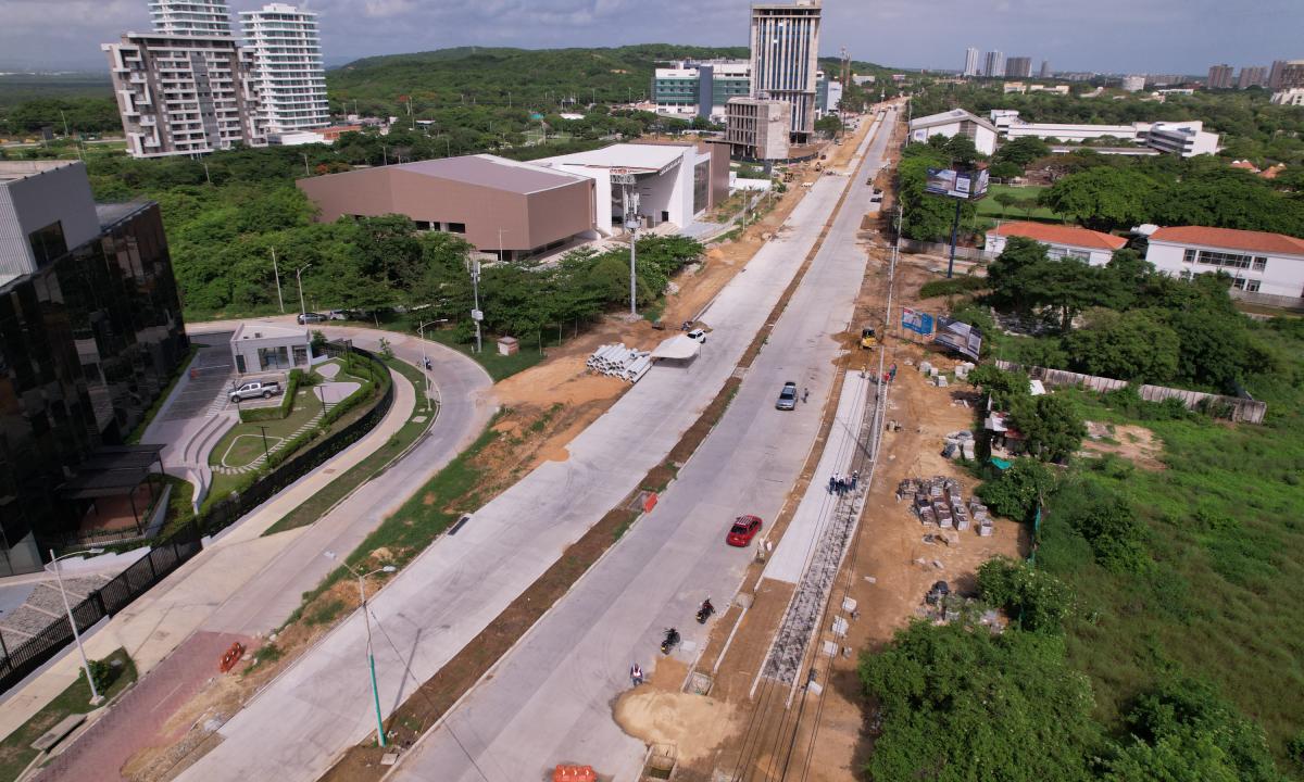 Avanzan las obras de la Gran Vía en Barranquilla: Primera fase de espacio público