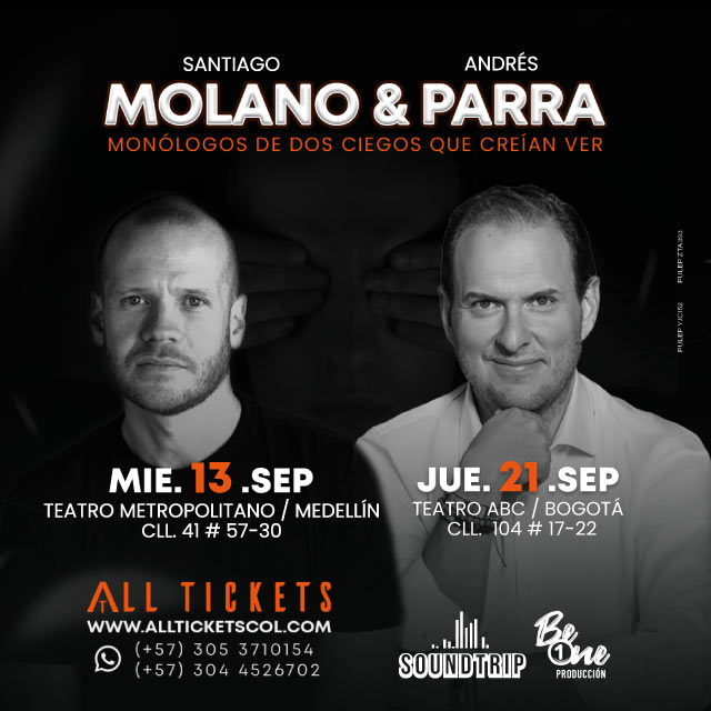 Santiago Molano y Andrés Parra en «Monólogos de dos ciegos que creían ver»