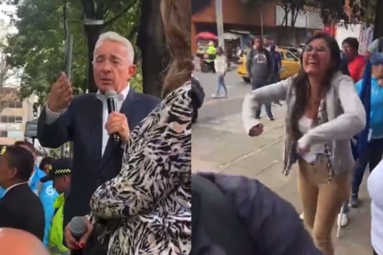 El expresidente Álvaro Uribe ganó debate a mujer que lo atacó en Bogotá